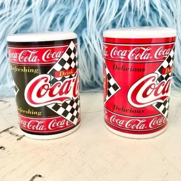 Coca Cola, Salt And Pepper Shakers, Ceramic, Vintage, 1995, Good Condition - Picture 5 of 10